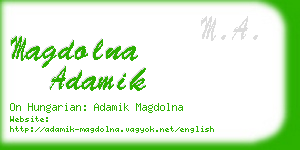magdolna adamik business card